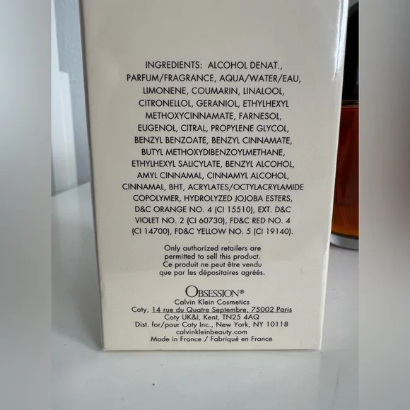 Calvin Klein Obsession eau de parfum spray vaporisateur 3.4 Fl Oz 100 ml. - Picture 4 of 6